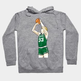 Larry Bird Jumpshot Drawing Hoodie